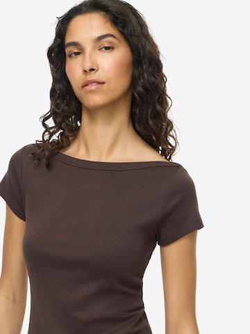 T-shirt Noisy may en marron