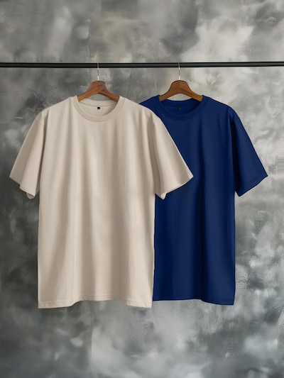 Trendyol T-Shirt en bleu foncé / gris clair, Vue avec produit