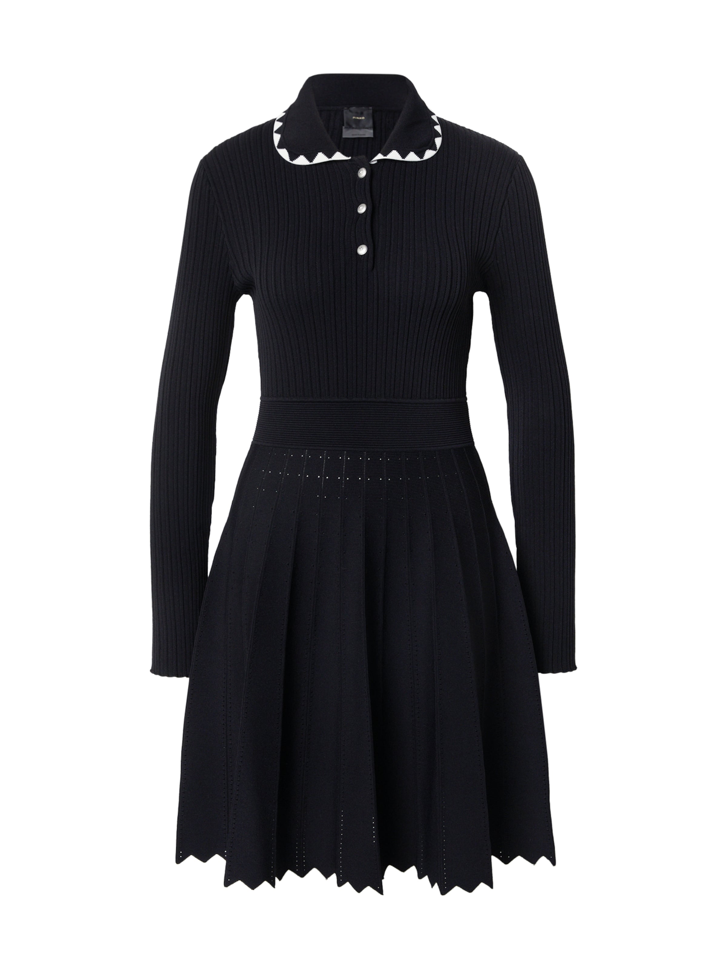 PINKOPletena haljina 'NISIDA' - crna boja: prednji dio