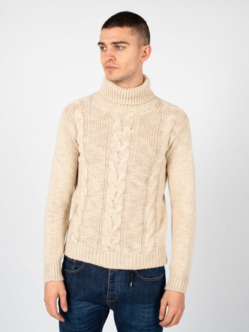 xagon man Sweter w kolorze beżowy