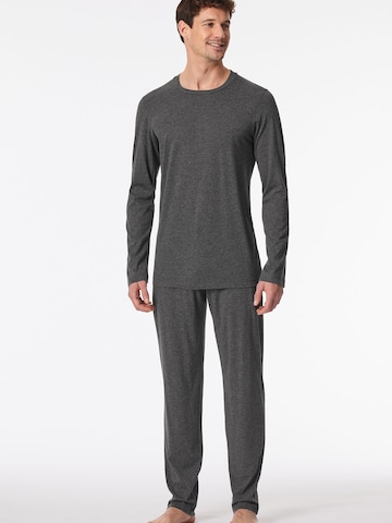 Pyjama long ' Modern Nightwear ' SCHIESSER en gris : devant