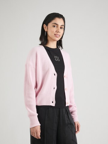 Cardigan HUGO en rose : devant