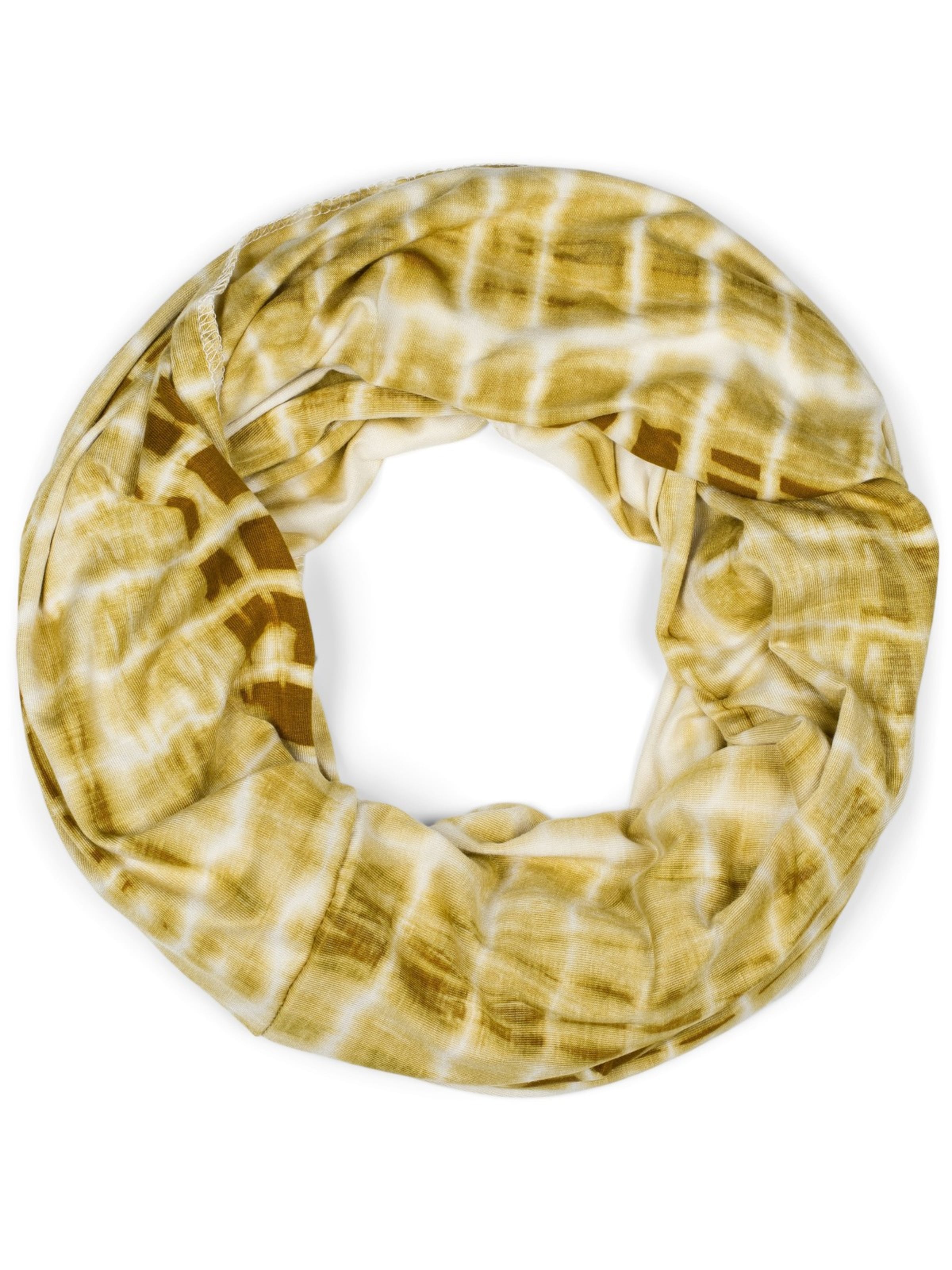 styleBREAKER Tube Scarf 'Loop Schal Batik Streifen' in Green: front