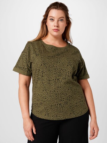 T-shirt 'Kaylee' ONLY Carmakoma en vert : devant