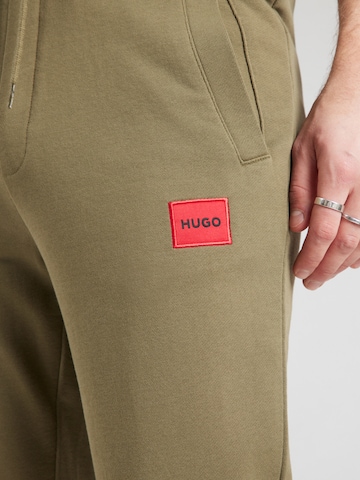 HUGO - Tapered Calças 'Doak212' em verde