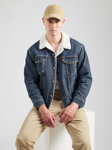 LEVI'S ® Átmeneti dzseki 'Relaxed Fit Sherpa Trucker Jacket' - kék: elől