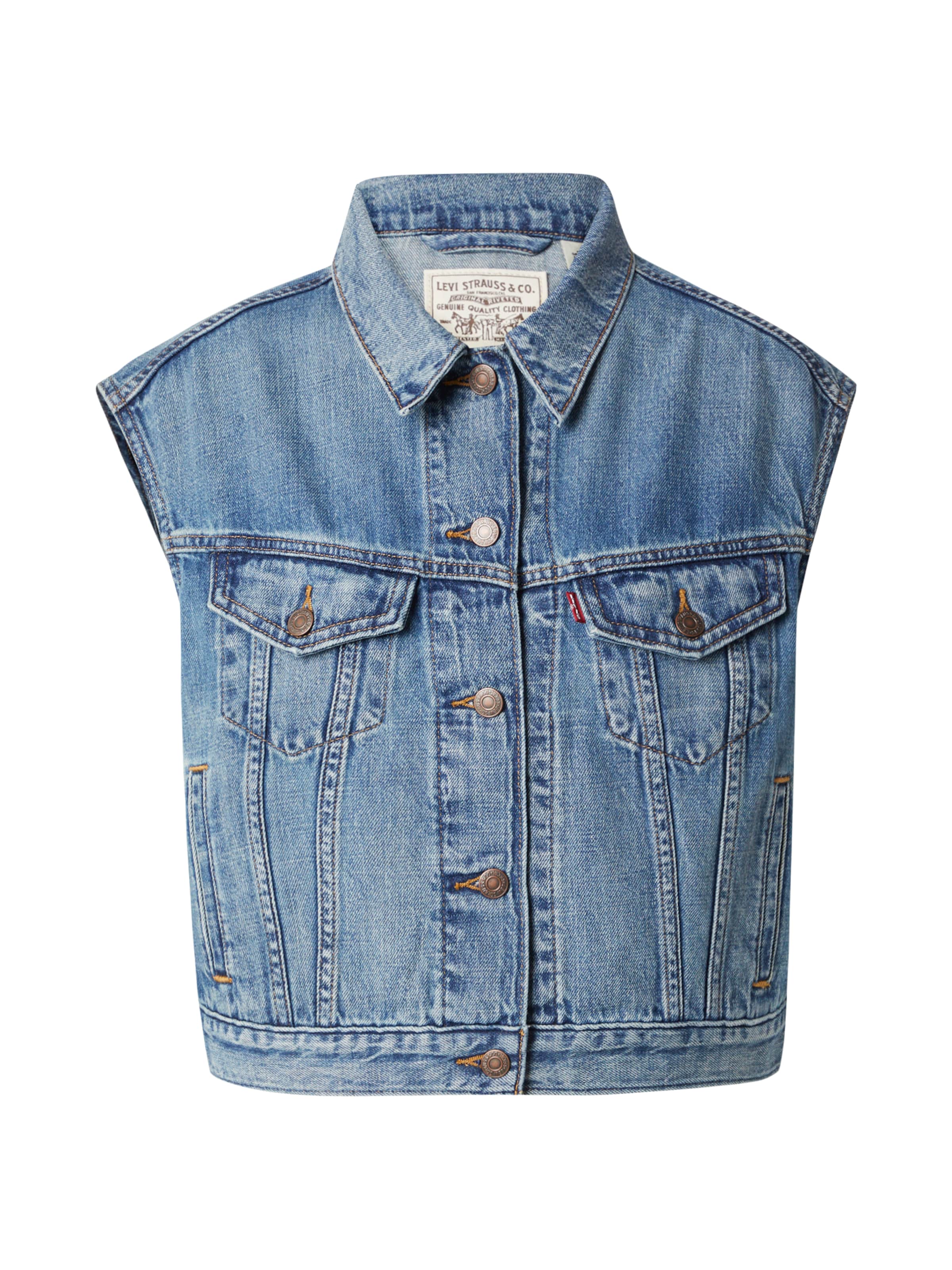 Gilet &#x27;Shrunken 90&#x27;s Vest&#x27; LEVI&#x27;S ® en bleu : devant