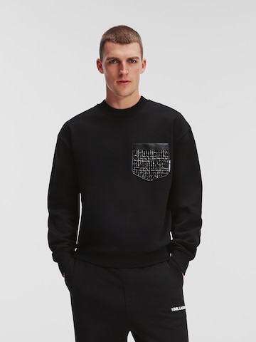 Sweat-shirt Karl Lagerfeld en noir : devant