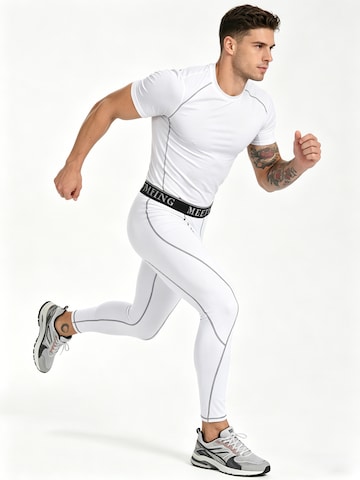 Coupe slim Pantalon de sport MEETWEE en blanc