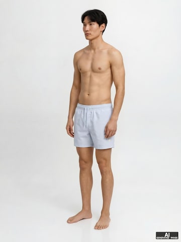 JACK & JONES Zwemshorts 'Jack & Jones Heren Zwemshort JPSTMAUI TROPIC Effen' in Blauw