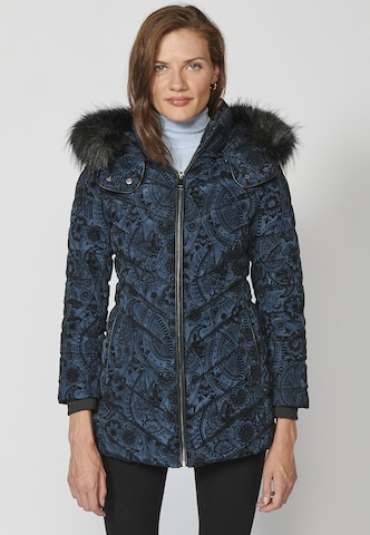 KOROSHI Between-Season Jacket in Blue: front