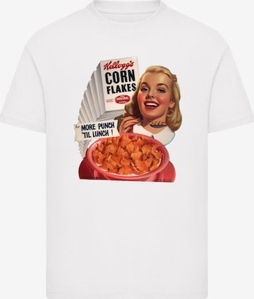 F4NT4STIC Shirt 'Kellogg's Corn Flakes Cereal 1950's' in White: front