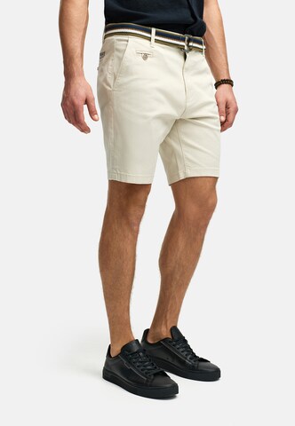 INDICODE JEANS Regular Trousers 'Thews' in Beige