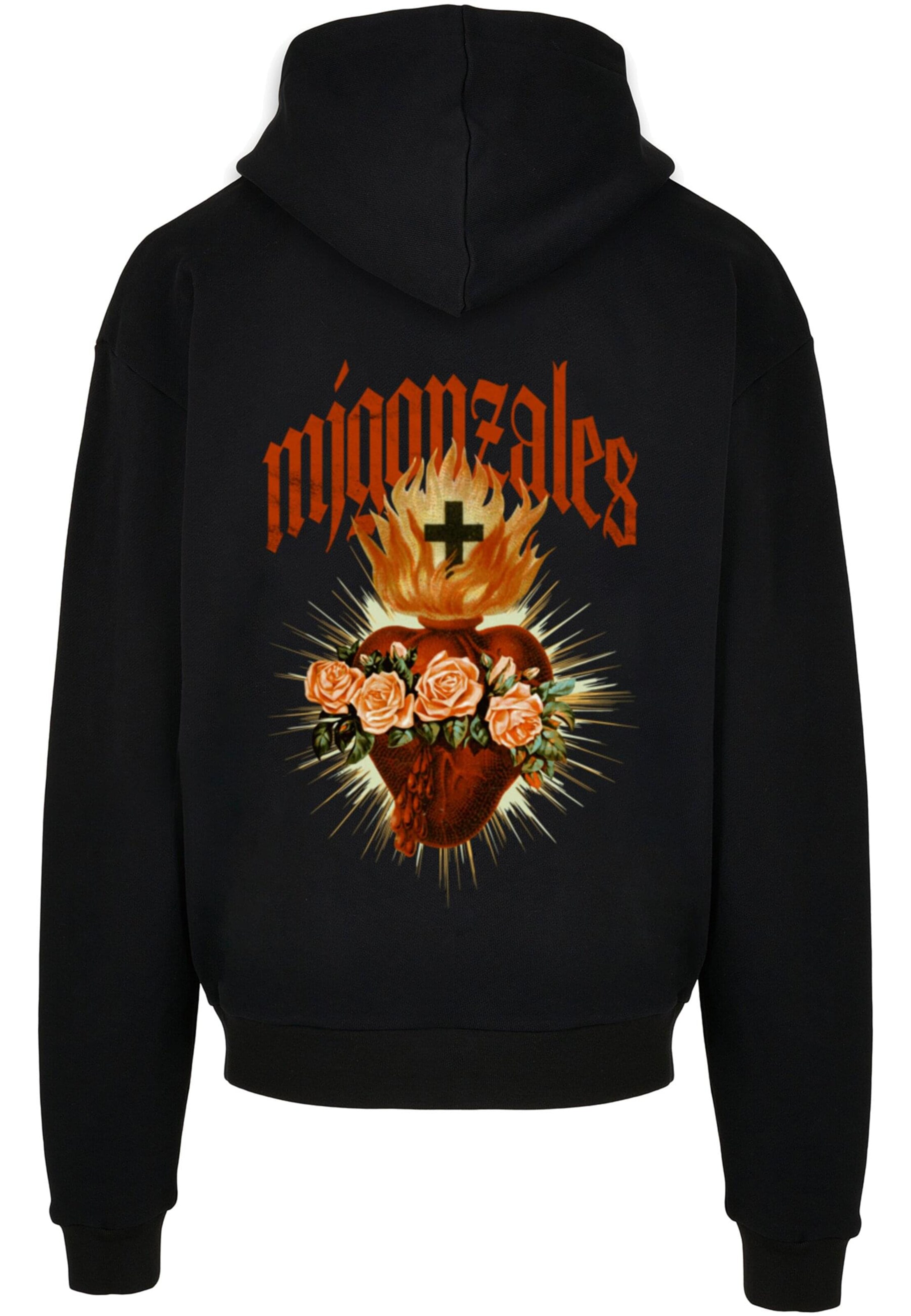 melns MJ Gonzales Sportisks džemperis 'Heart'