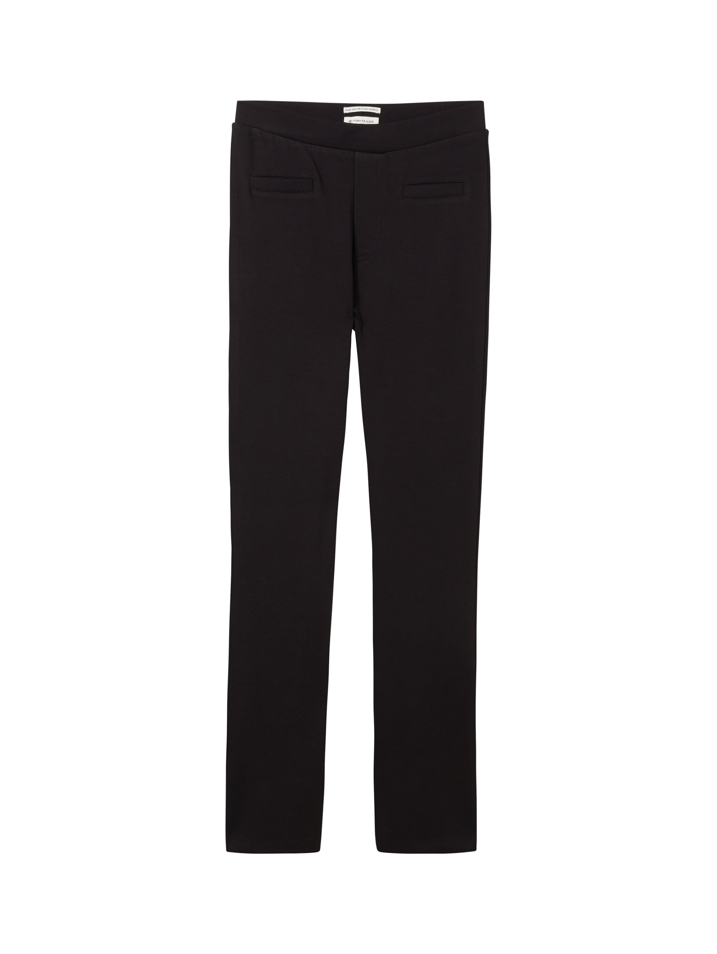 TOM TAILOR - regular Pantalón en negro: frente