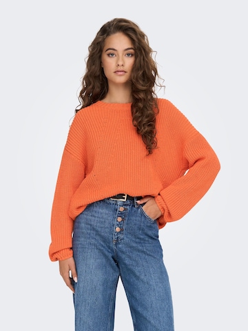 Pull-over 'Bella' ONLY en orange : devant