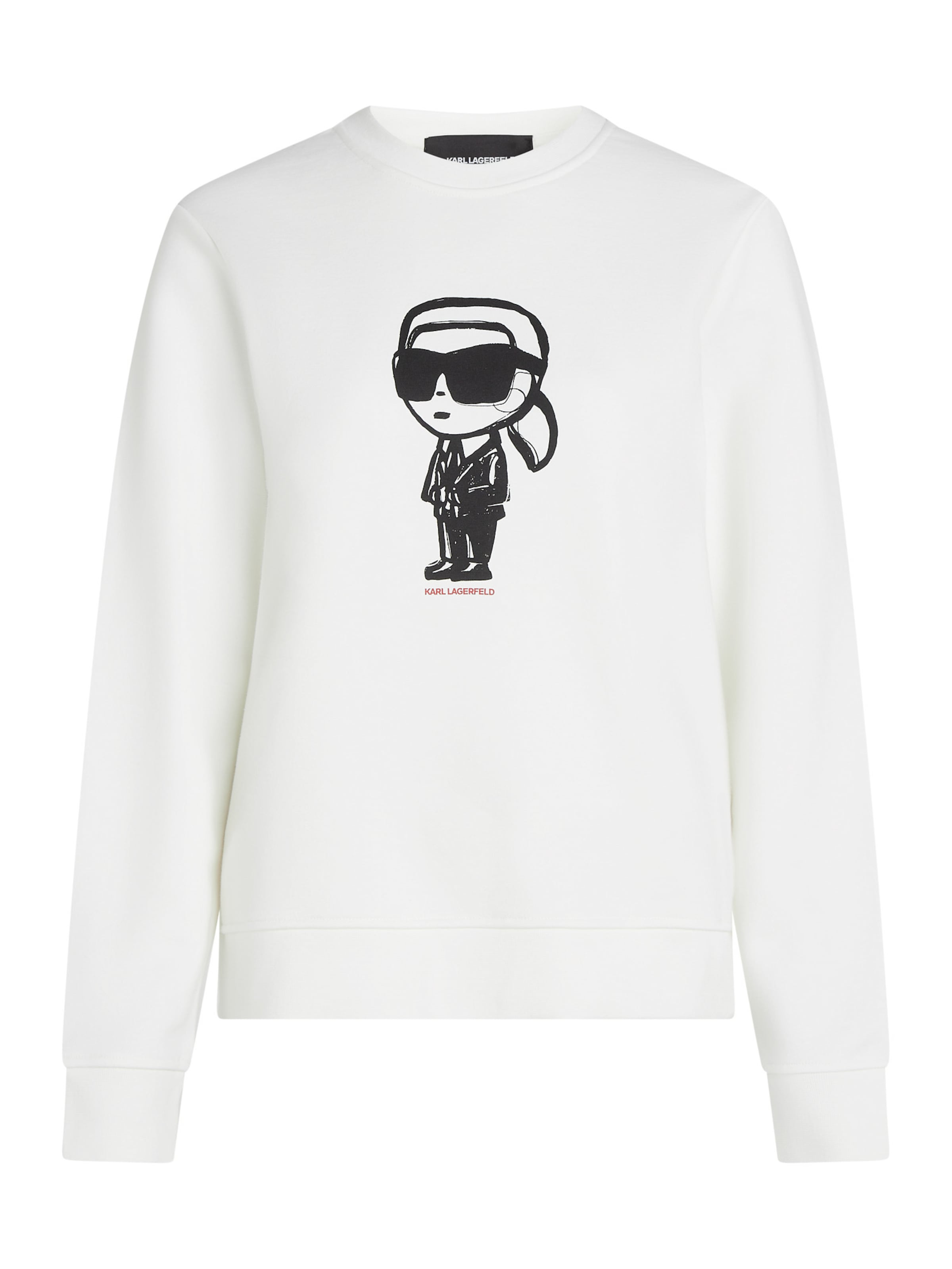 Felpa 'IKON' di Karl Lagerfeld in bianco: frontale