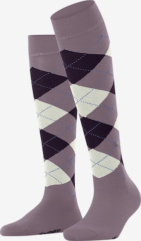 BURLINGTON Over the Knee Socks 'Marylebone' in Purple: front