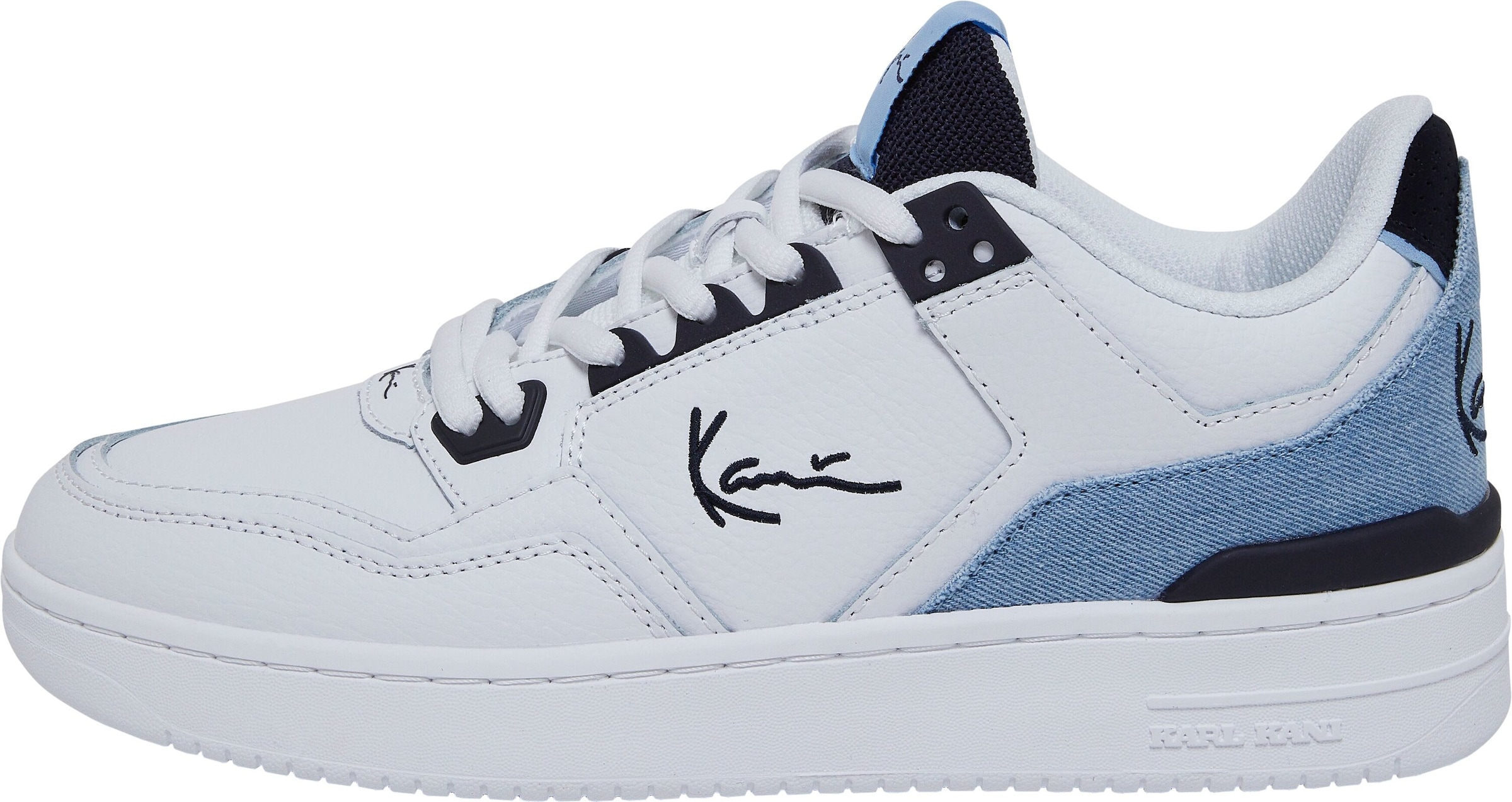 Sneaker bassa '89' di Karl Kani in bianco: frontale