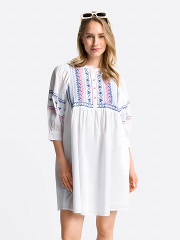 Robe-chemise Rich & Royal en blanc : devant