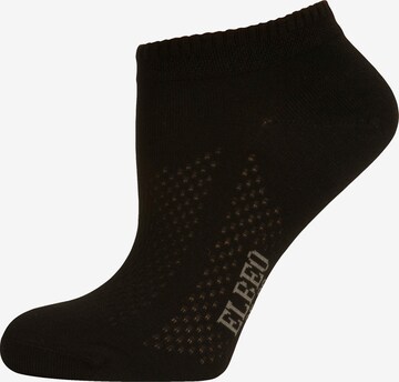 ELBEO Ankle Socks ' 3er-Pack Breathable ' in Black
