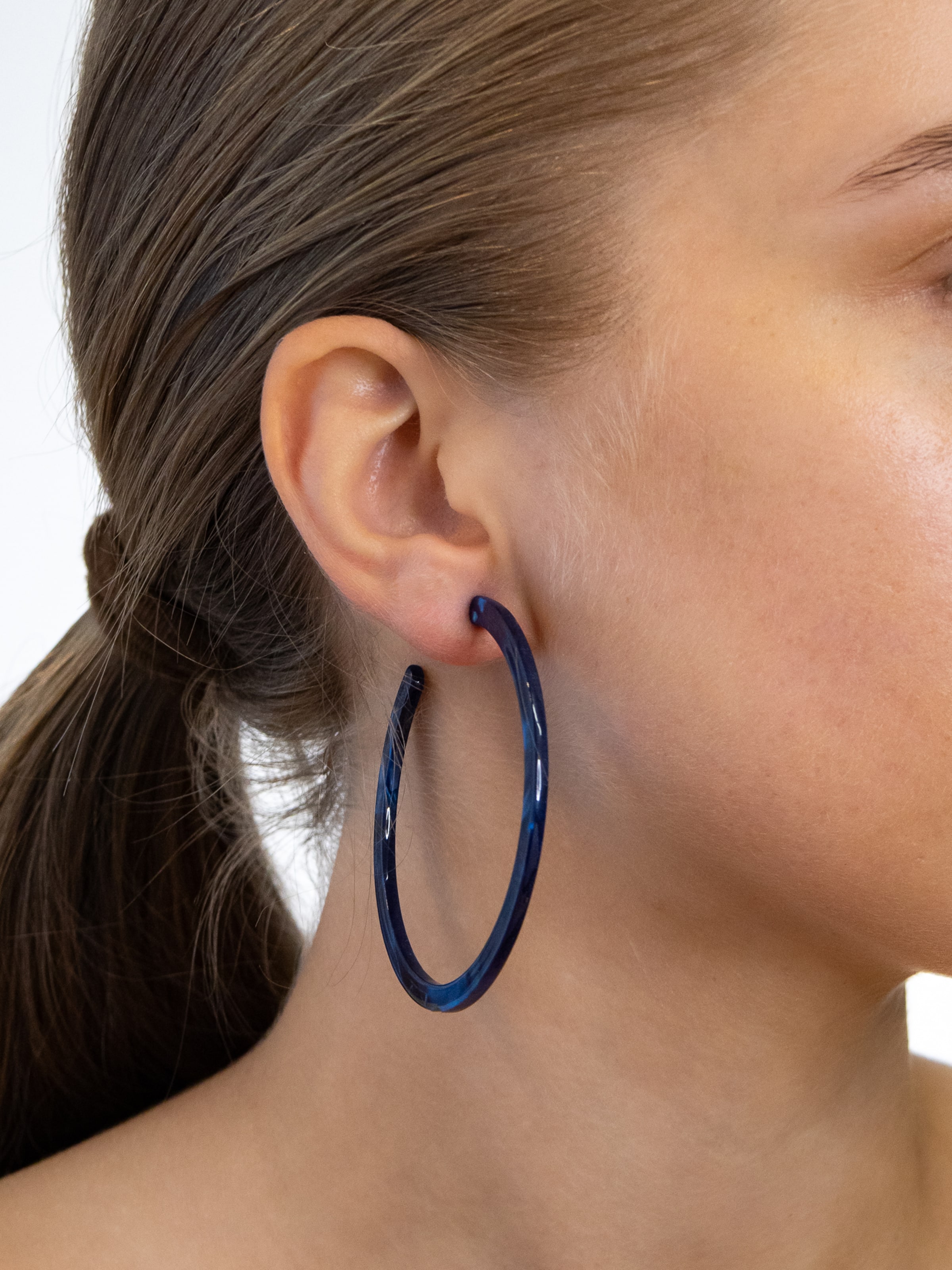 Fräulein Wunder - Brincos 'Acetat Anne' em azul: frente