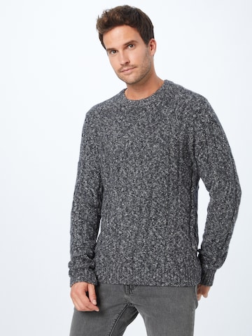 Casual Friday Sweater 'Karl' in Black: front