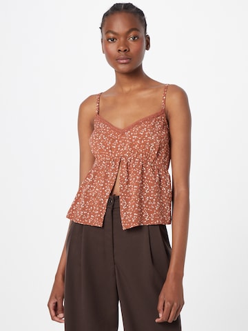 HOLLISTER - Blusa en marrón: frente