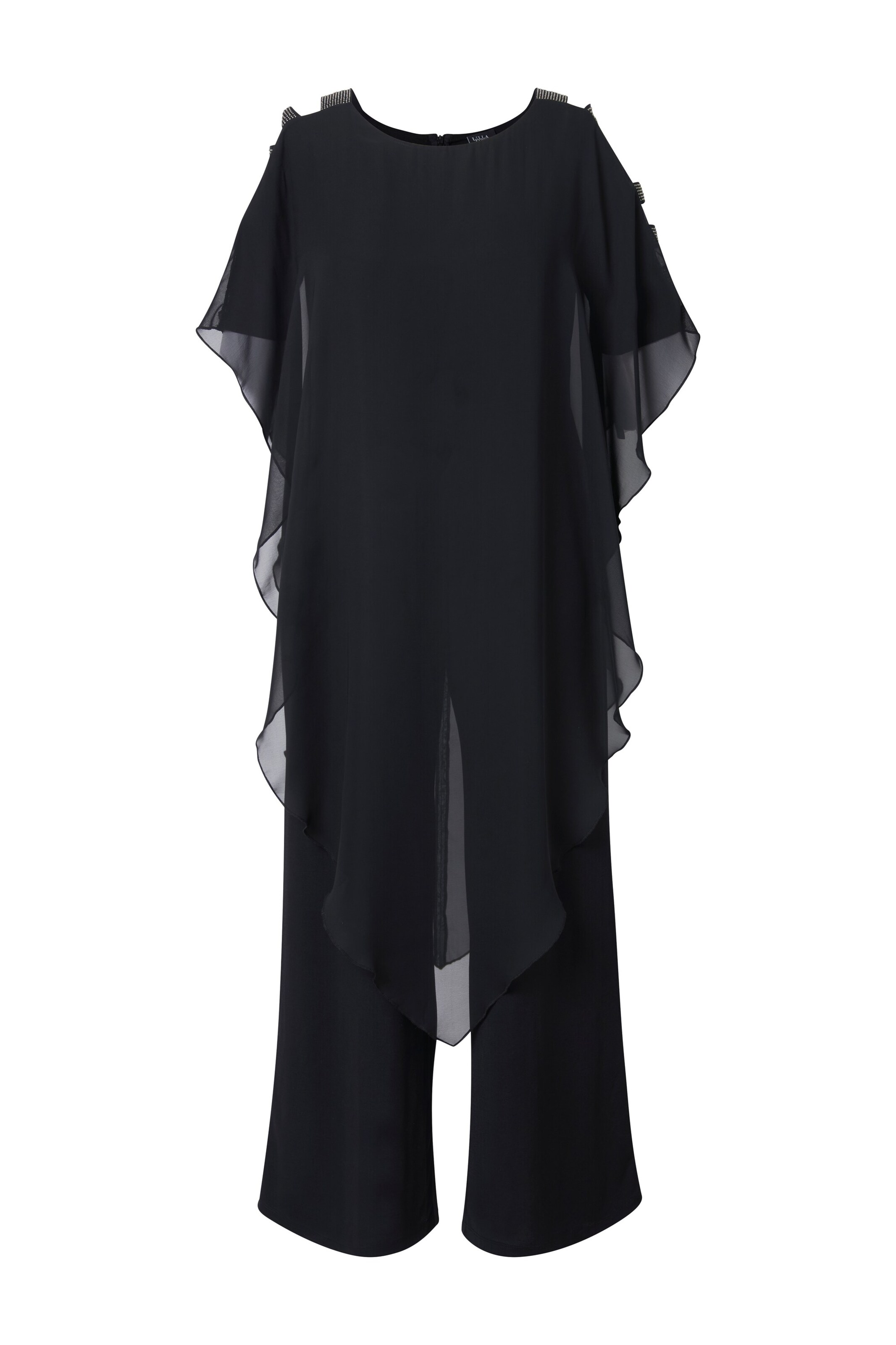 Ulla Popken Jumpsuit in Schwarz: Vorderseite