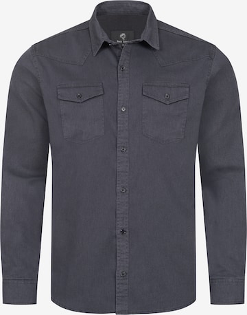 Rock Creek Button Up Shirt in Grey: front
