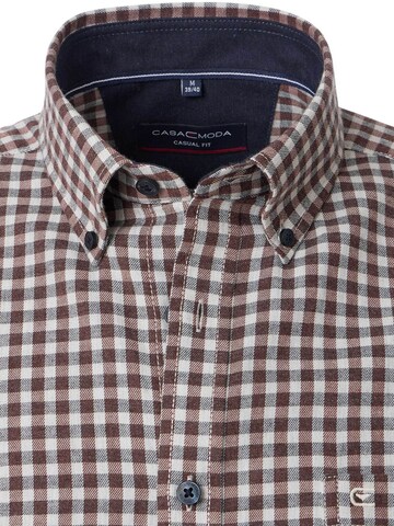 CASA MODA Regular fit Overhemd in Bruin