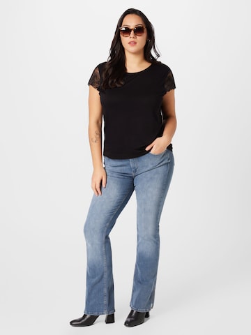 ABOUT YOU Curvy T-Shirt 'Vanessa' in Schwarz