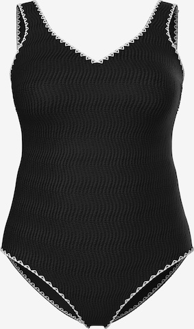 Ulla Popken Swimsuit in Black: front