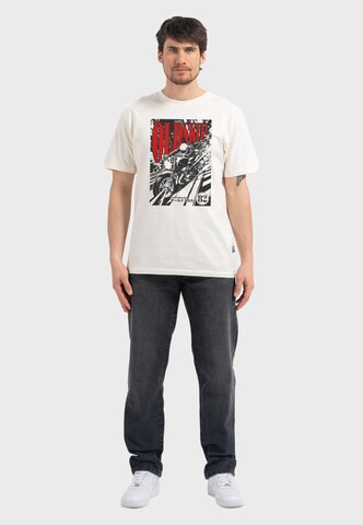 Oldskull Shirt 'Asian Comic Cruiser' in Wit