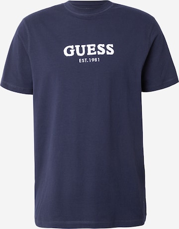 GUESS - Camiseta en azul: frente