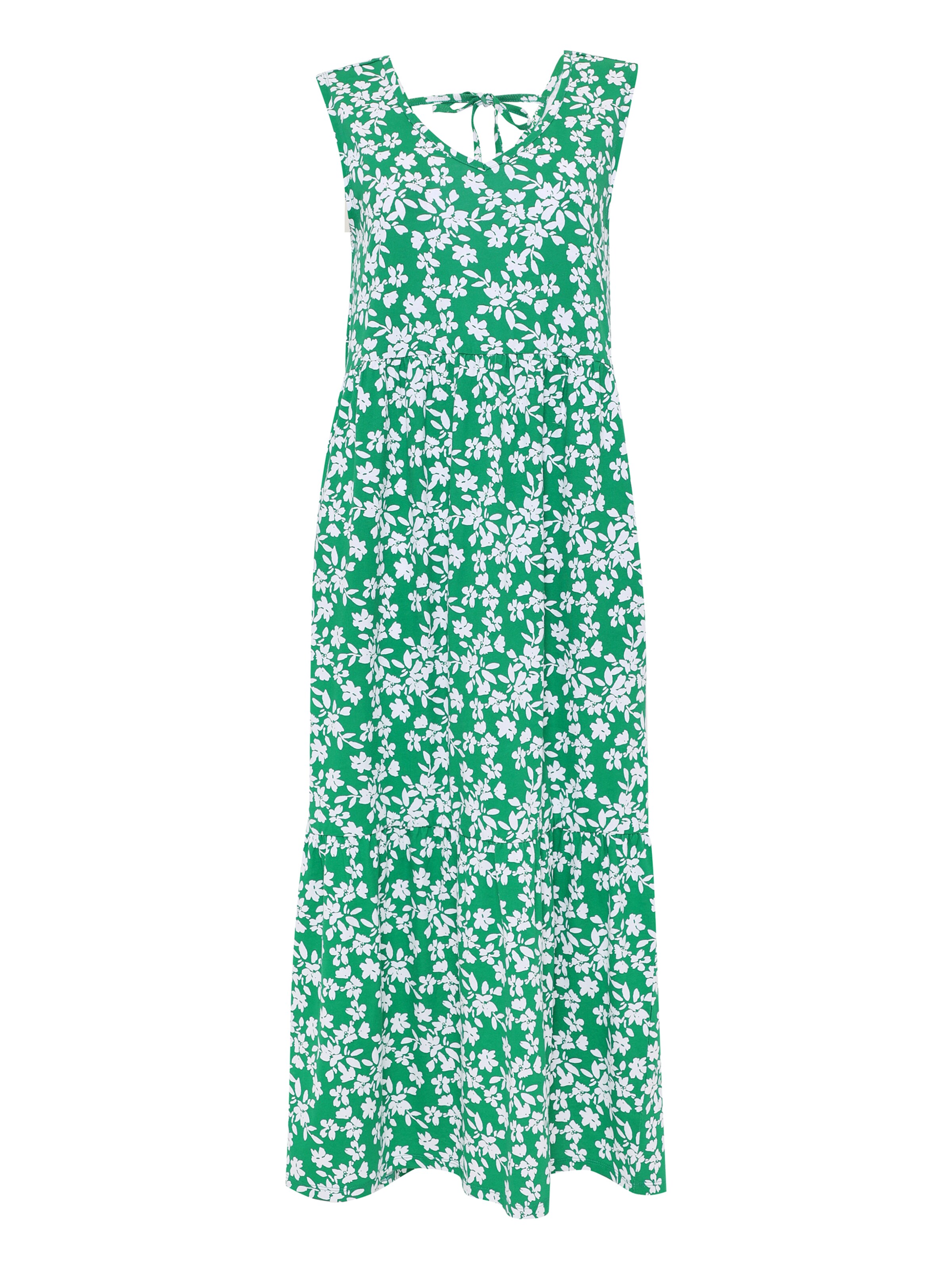 Threadbare Kleid 'Byers Tiered' in Grün: Vorderseite