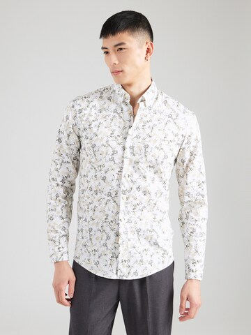 Lindbergh Regular fit Overhemd in Beige: voorkant