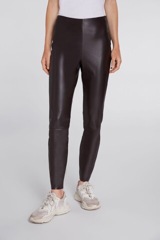 OUI Skinny Leggings in Bruin: voorkant