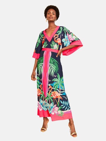love & roses Jurk in Blauw: voorkant