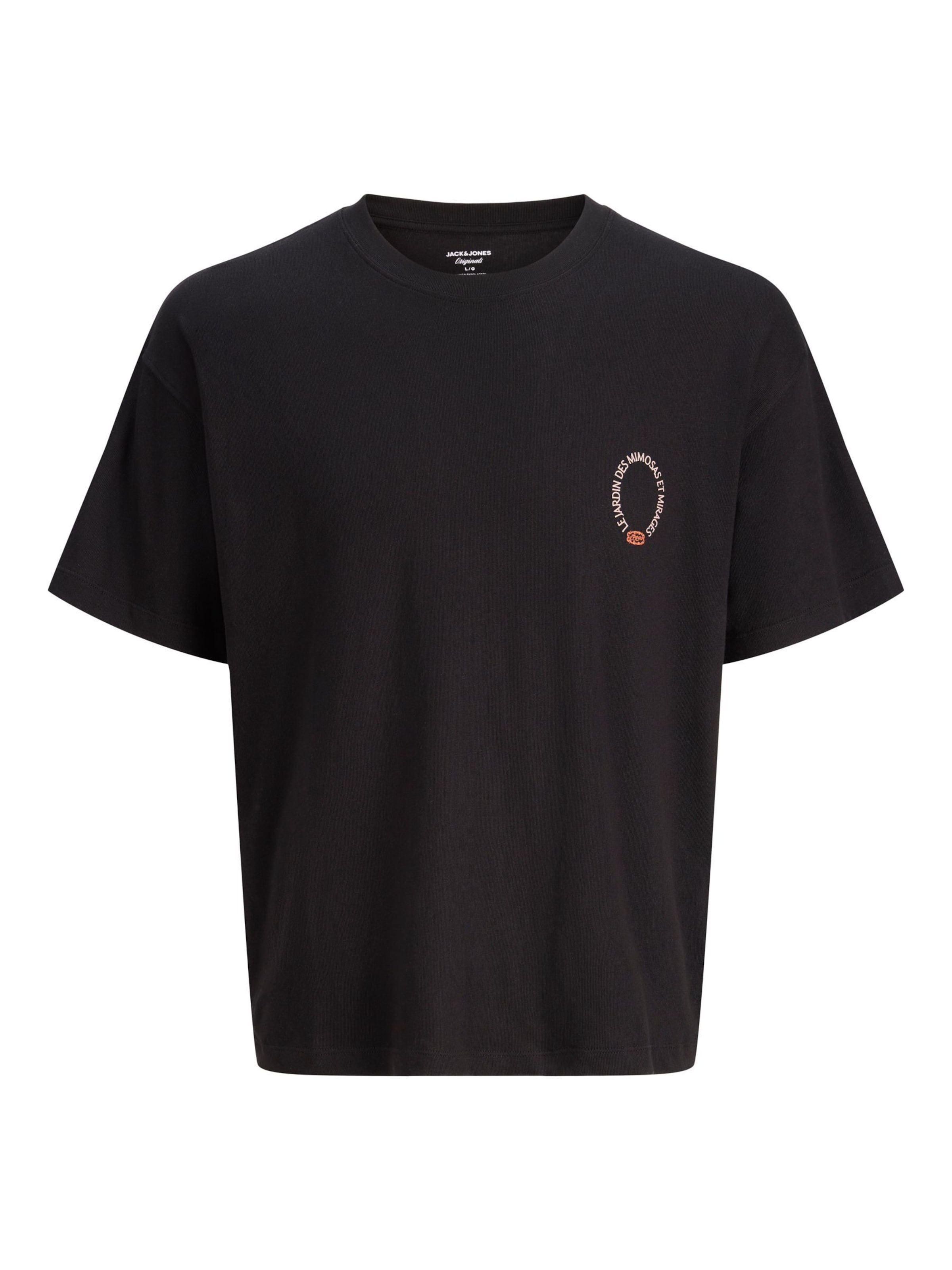 JACK & JONES - Camiseta en negro: frente
