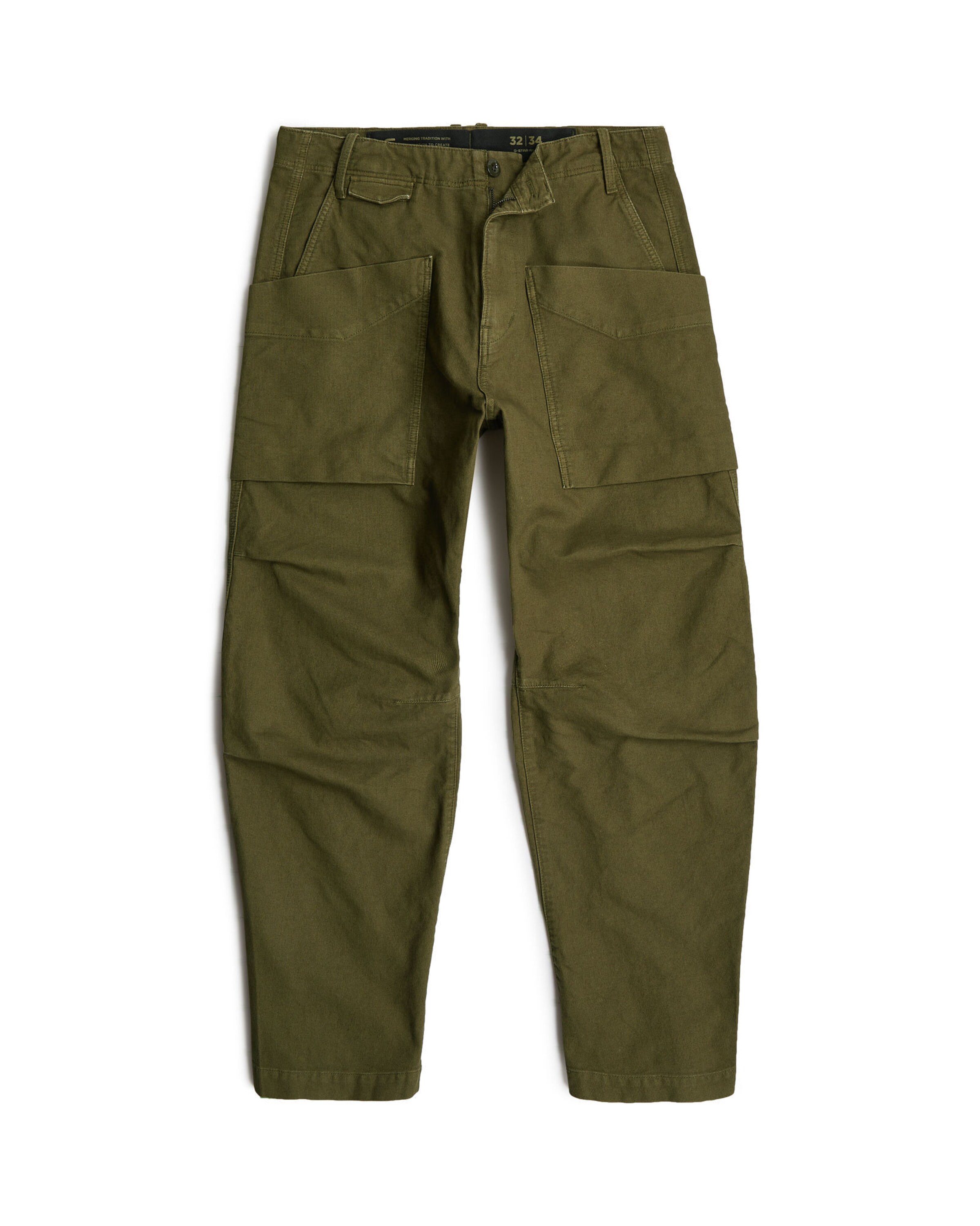 G-STAR Tapered Cargo trousers 'Fatigue' in Green: front