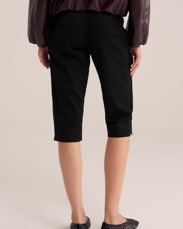WE Fashion Slimfit Hlače | črna barva