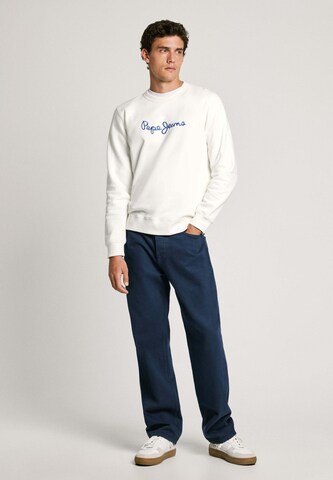 Sweat-shirt ' NEW JOE ' Pepe Jeans en blanc