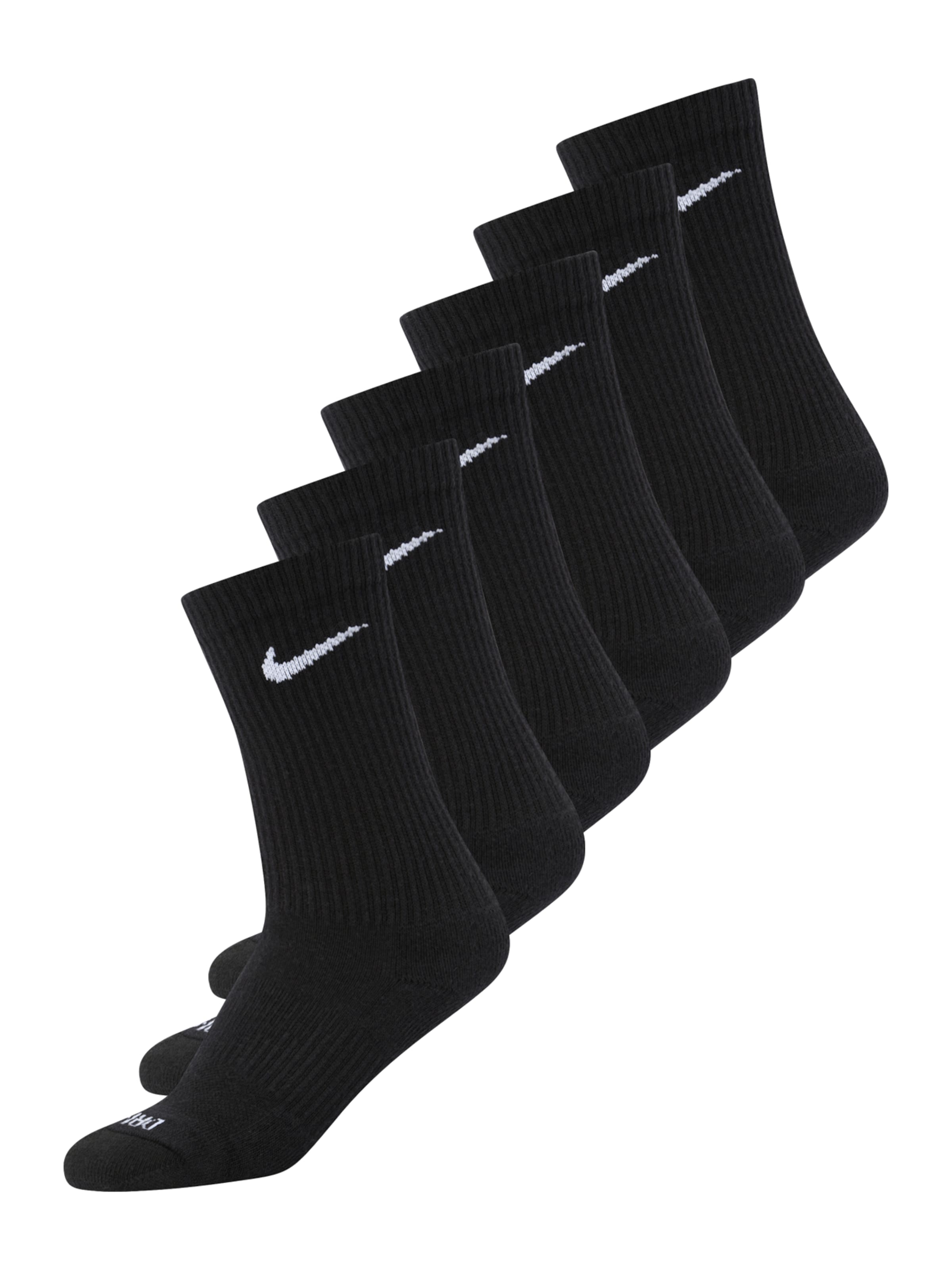 NIKE - Calcetines deportivos 'Everyday Plus' en negro: frente