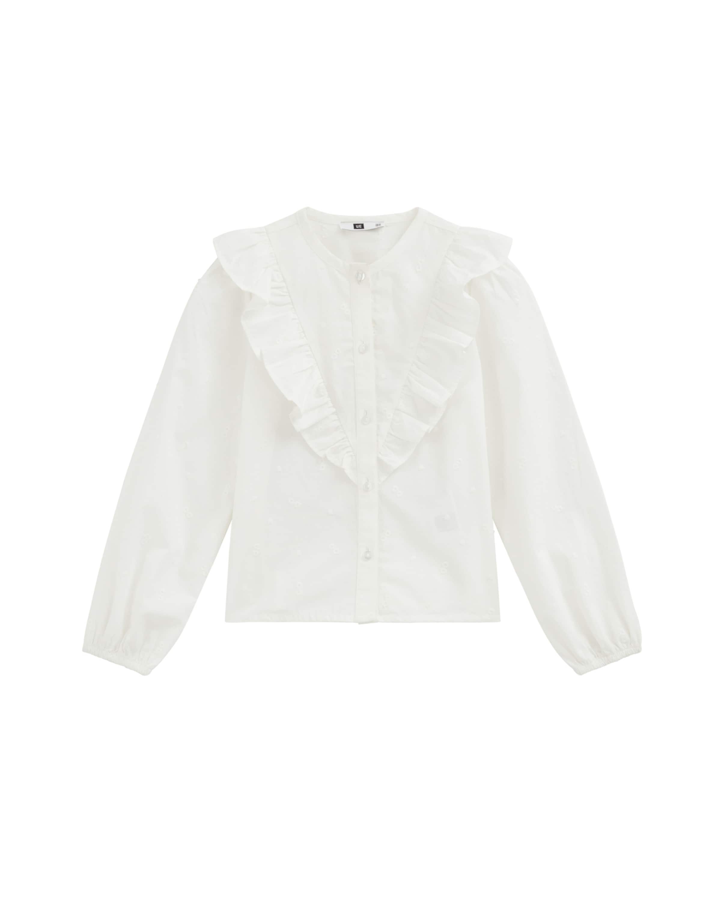 WE Fashion Блуза в бяло: отпред