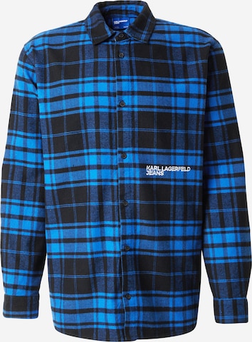 mėlyna KARL LAGERFELD JEANS Standartinis modelis Marškiniai: priekis