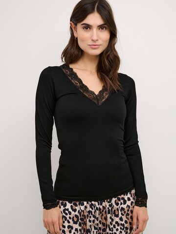 CULTURE - Camiseta 'Camilla' en negro: frente