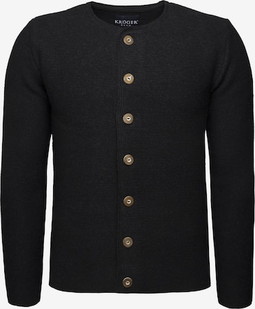 Krüger Buam Knit Cardigan in Black: front