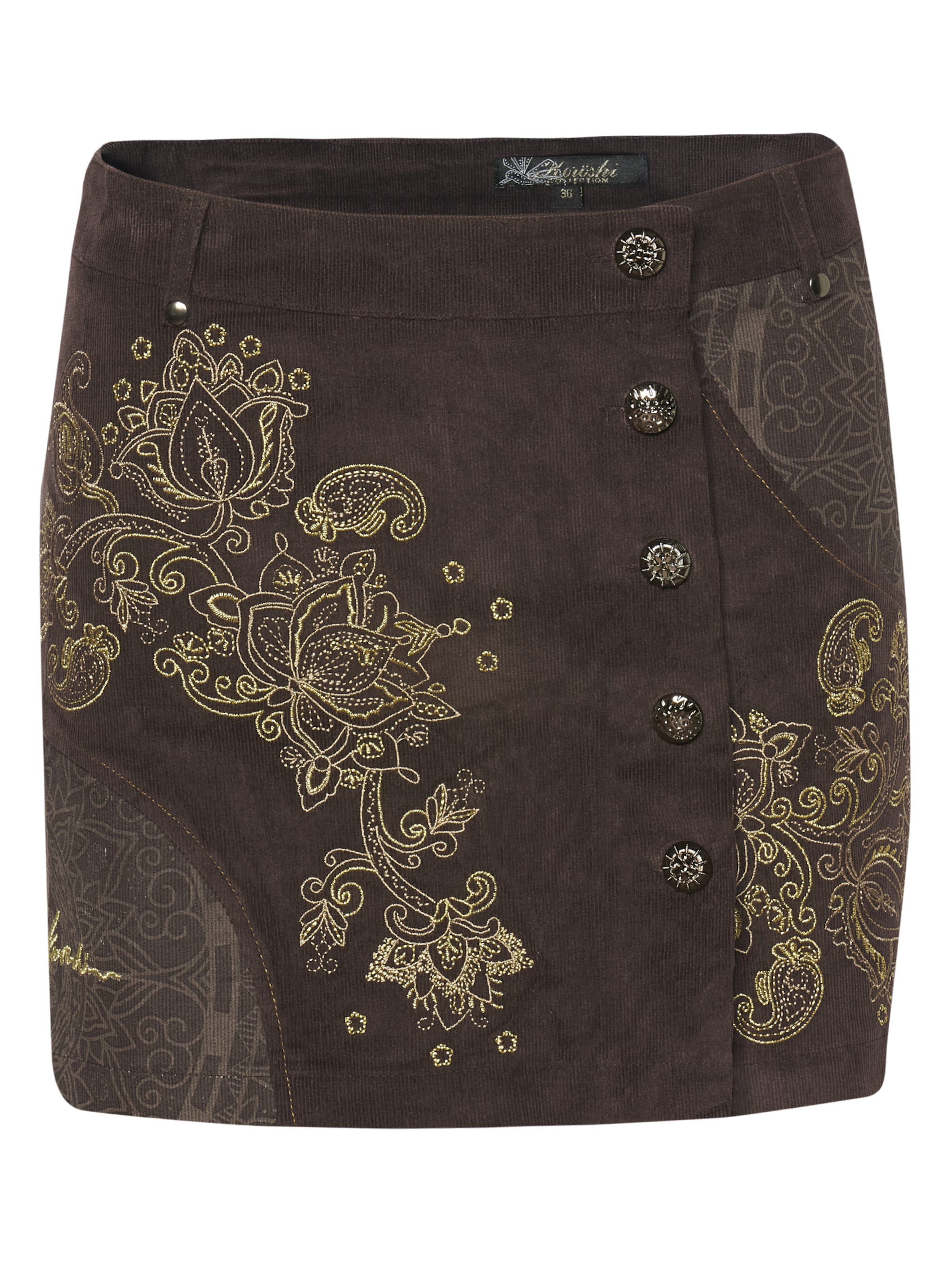 Jupe KOROSHI en marron : devant