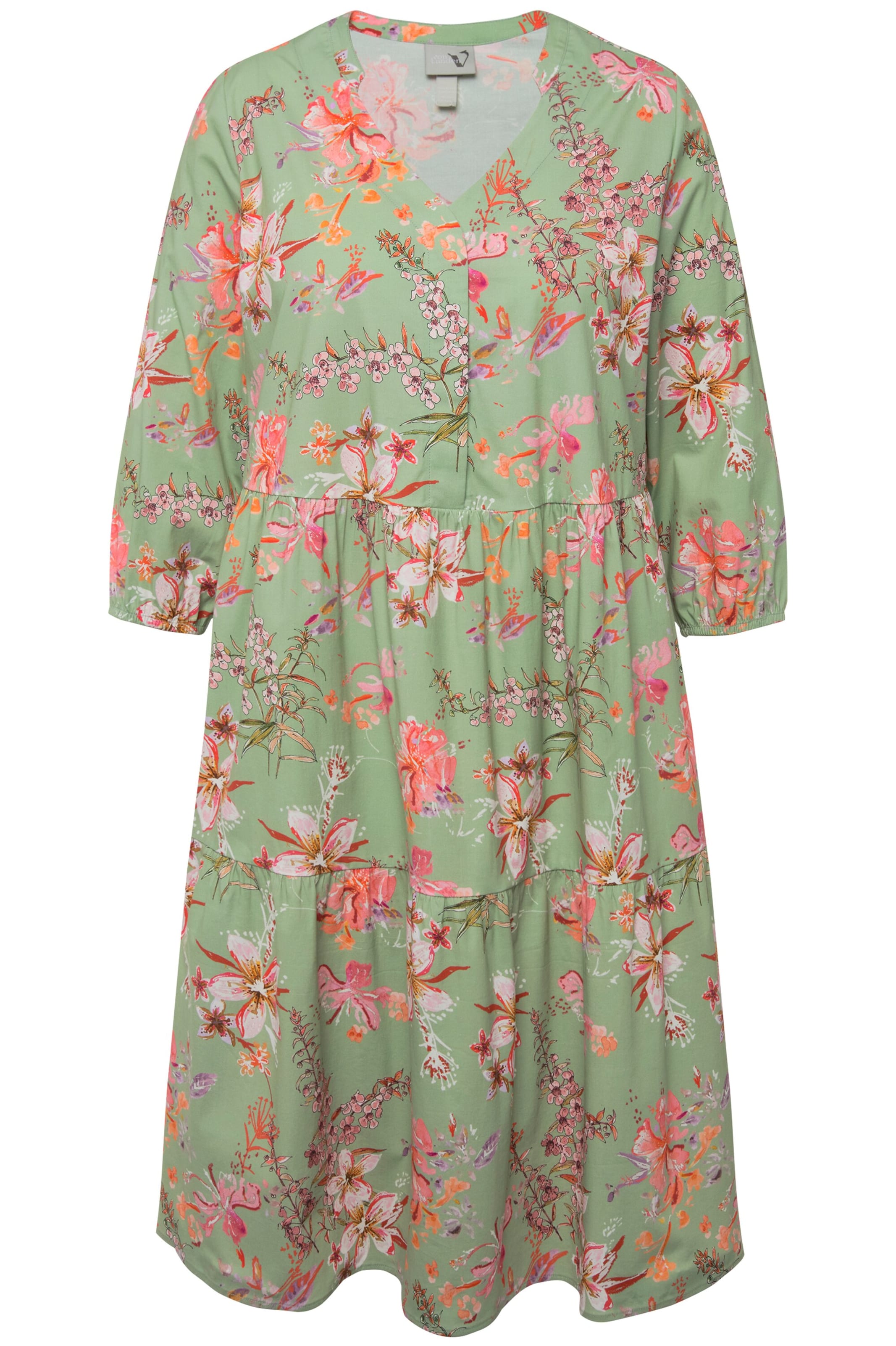 Ulla Popken Jurk in Groen: voorkant